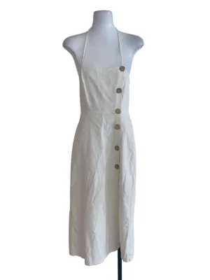White Button Down Slip Dress