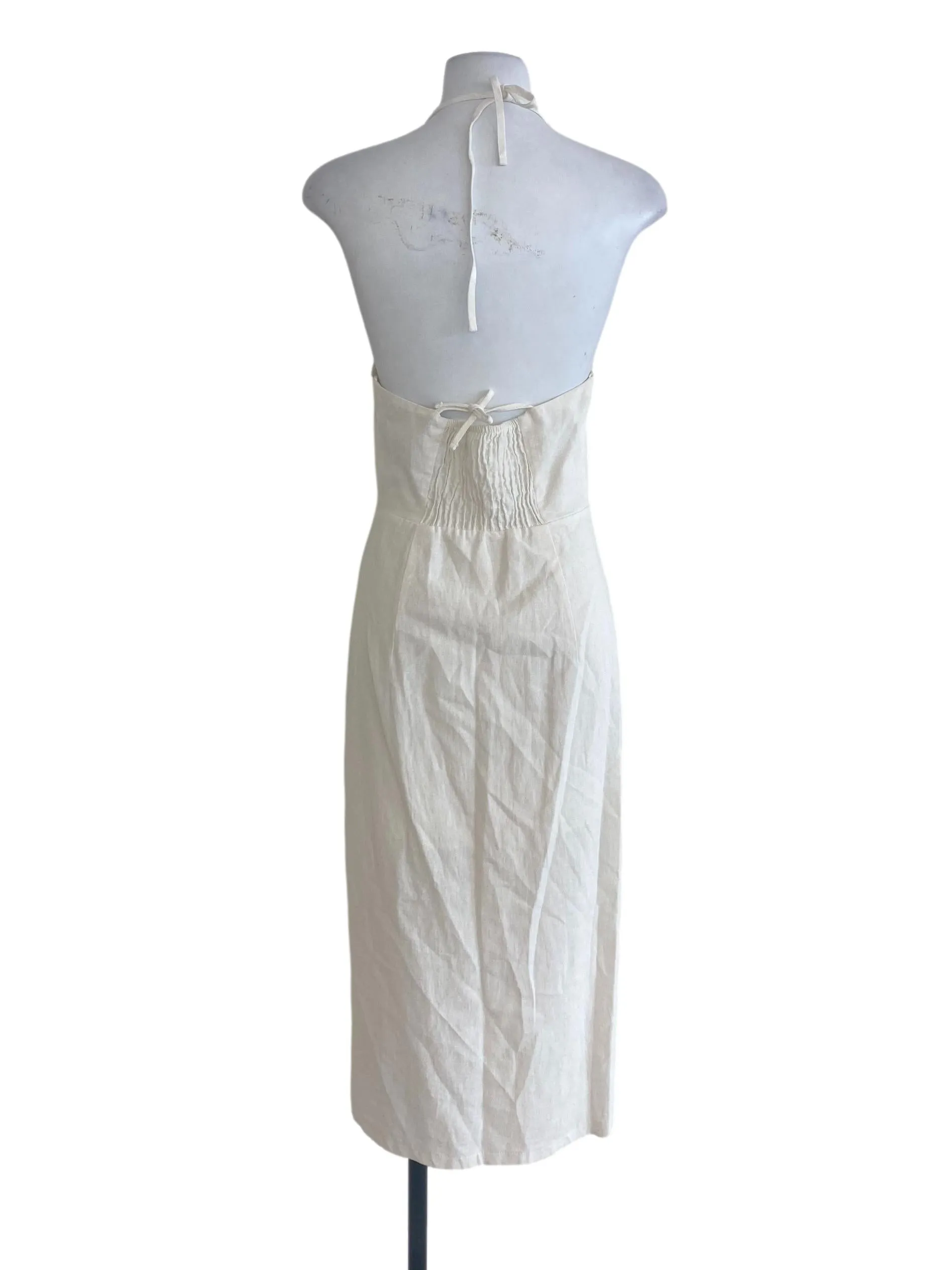 White Button Down Slip Dress