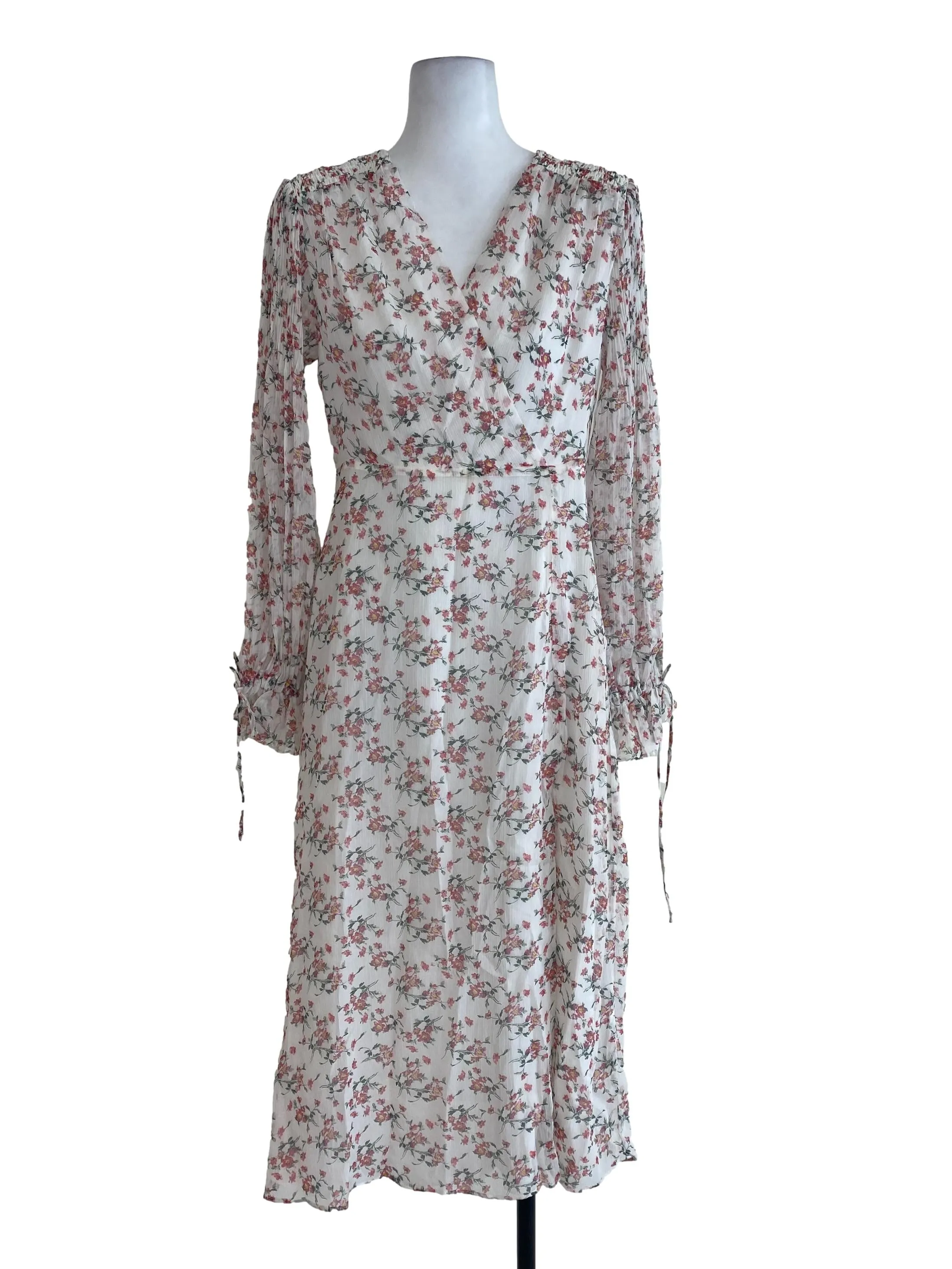 White Red Floral Slip Dress