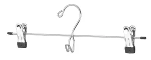 Whitmor Add-On Skirt/Slack Hanger, Chrome, Set of 10