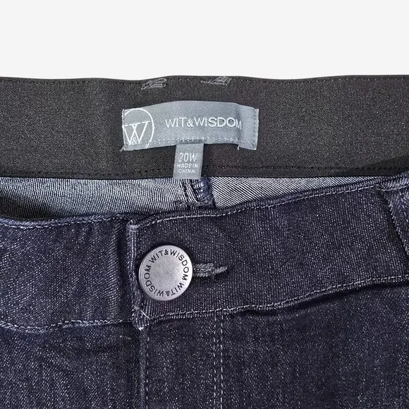 Wit and Wisdom Jeans Womens 20W Blue High Rise Bootcut Ab Solution Stretch