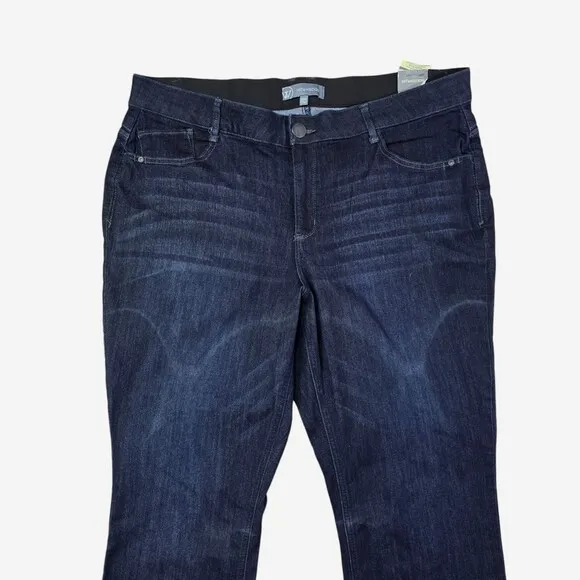 Wit and Wisdom Jeans Womens 20W Blue High Rise Bootcut Ab Solution Stretch