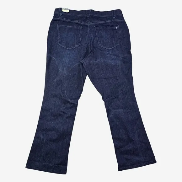 Wit and Wisdom Jeans Womens 20W Blue High Rise Bootcut Ab Solution Stretch