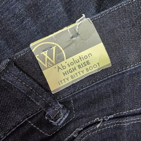 Wit and Wisdom Jeans Womens 20W Blue High Rise Bootcut Ab Solution Stretch