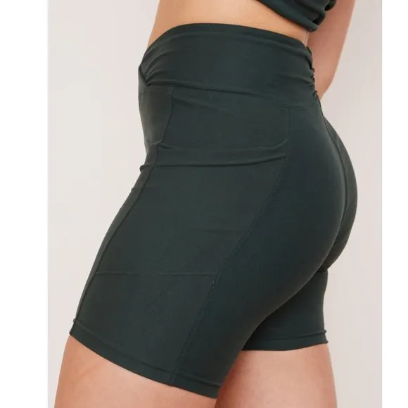 WOLVEN Thyme Thyme Midi Bike Short NWT