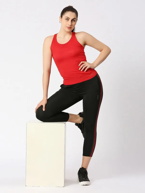 Women Red Solid Top - Adventure Racer Back-CR