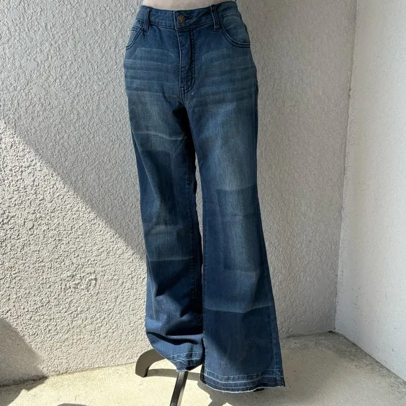 Women with Control My Wonder Denim Patchwork Boot Cut Jeans