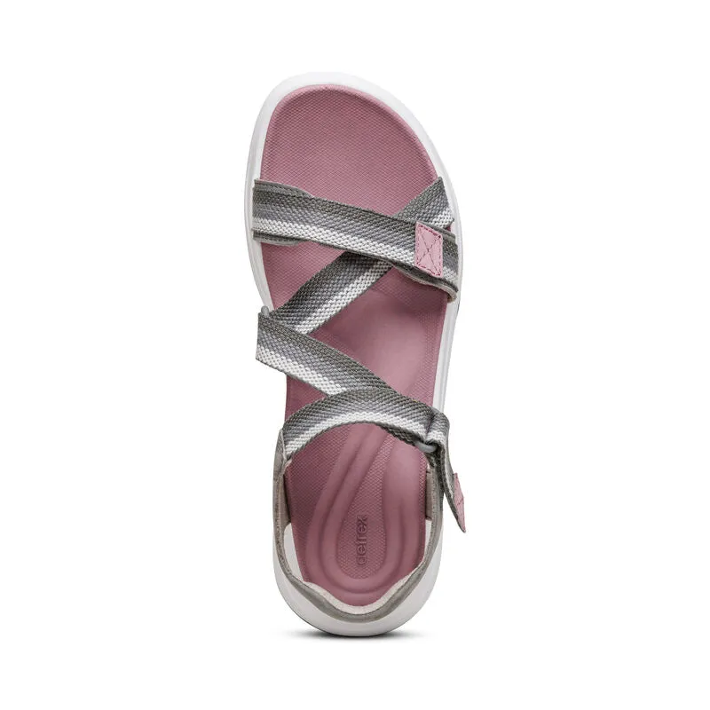 WOMEN'S AETREX MARZ ADJUSTABLE SPORT SANDAL | GREY
