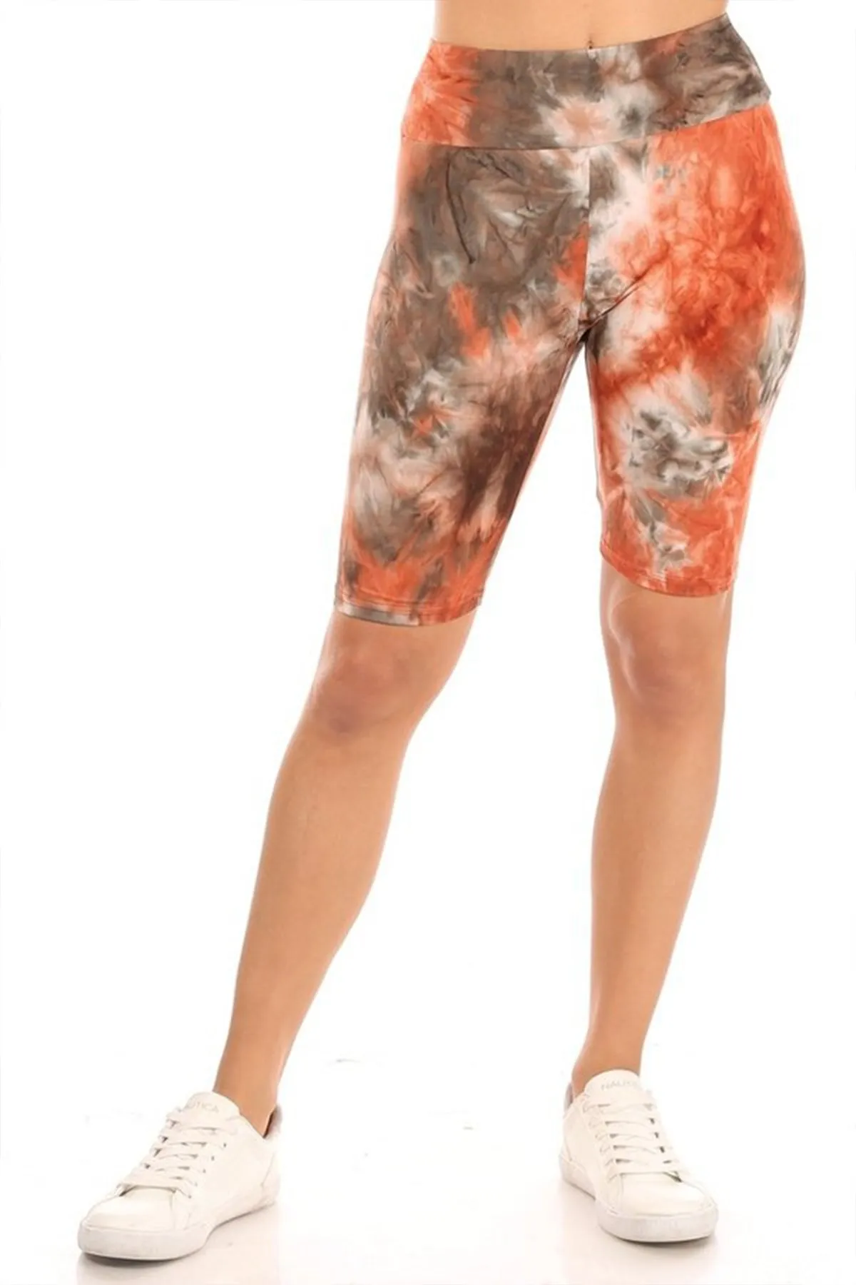 Women's Casual Printed High Waist Stretch Biker Running Yoga Leggings Shorts Pants