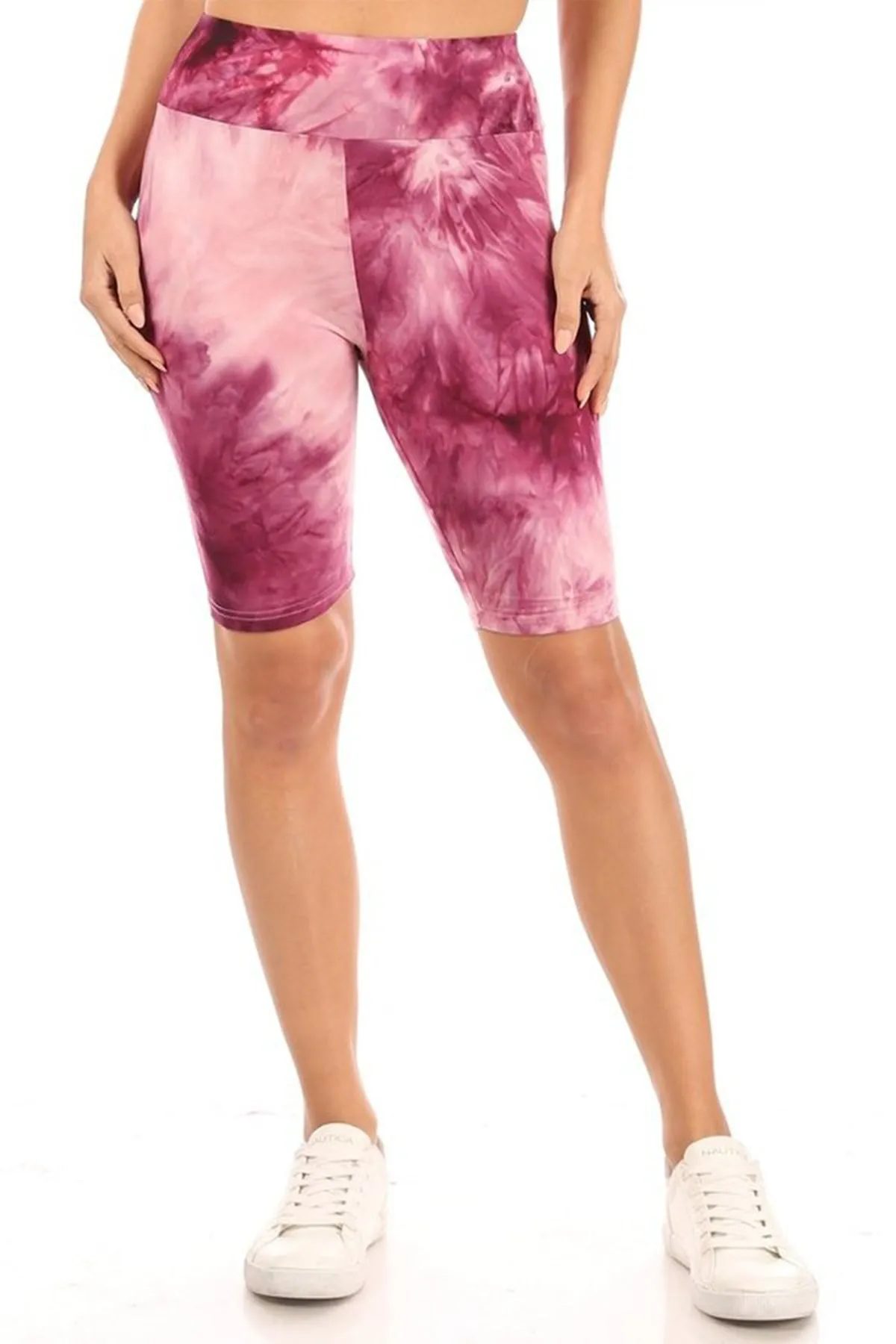 Women's Casual Printed High Waist Stretch Biker Running Yoga Leggings Shorts Pants