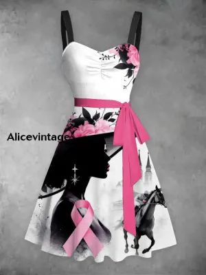 Women's Derby Floral Lace-Up Dress