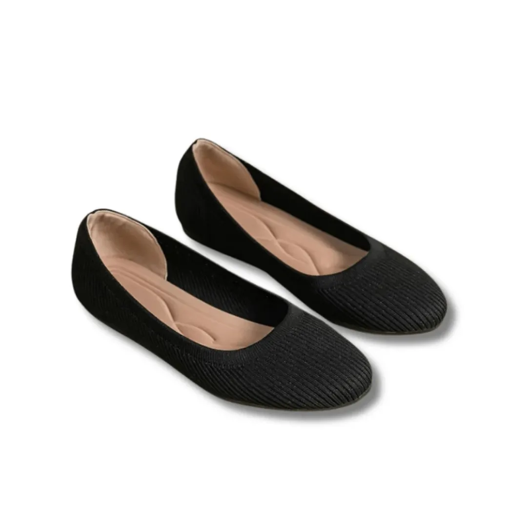 Women's Knitted Ballet Flats | Round Toe