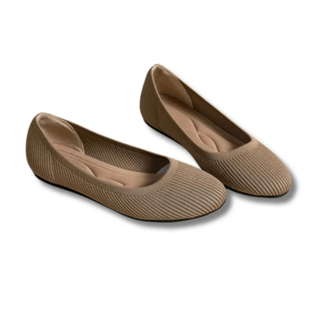 Women's Knitted Ballet Flats | Round Toe