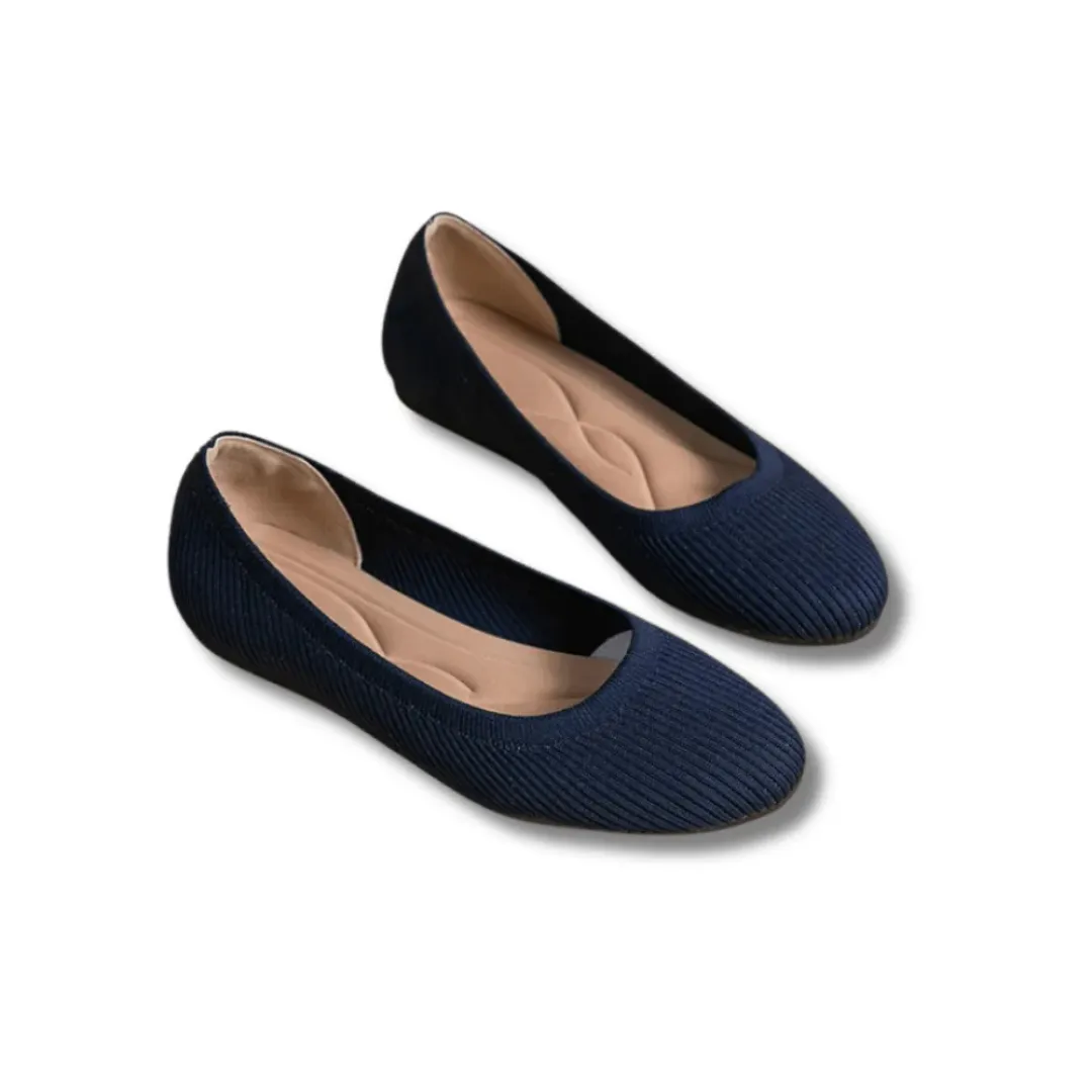 Women's Knitted Ballet Flats | Round Toe