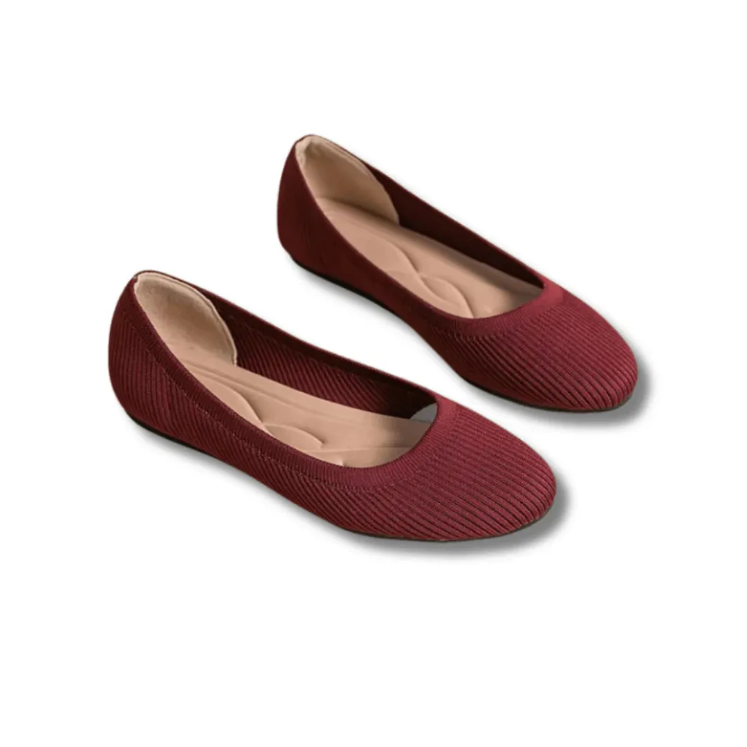 Women's Knitted Ballet Flats | Round Toe