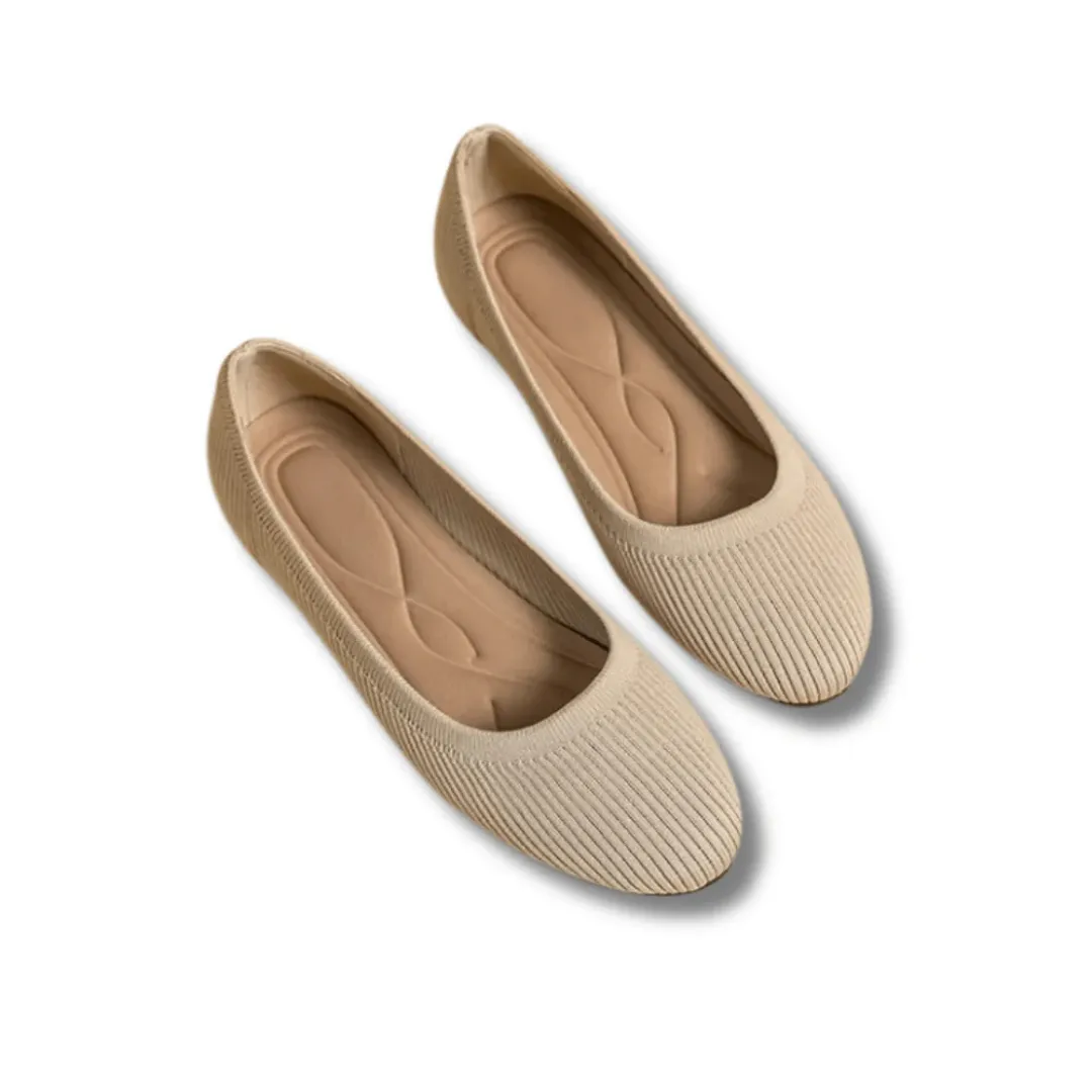 Women's Knitted Ballet Flats | Round Toe