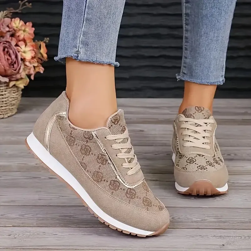 Women's Rose Pattern Sneaker Shoes