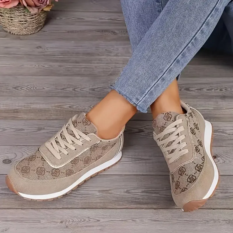 Women's Rose Pattern Sneaker Shoes