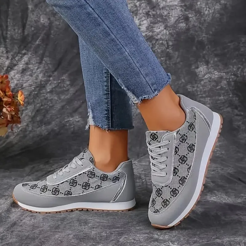 Women's Rose Pattern Sneaker Shoes