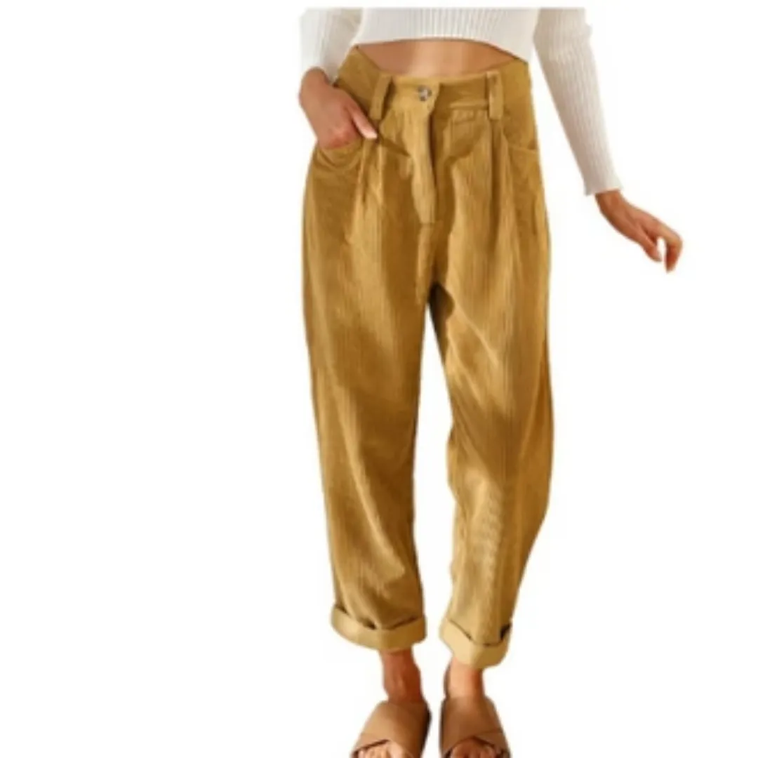 Women's Summer Corduroy Pants | Cropped