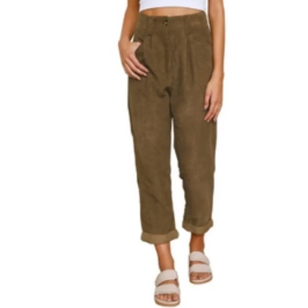 Women's Summer Corduroy Pants | Cropped
