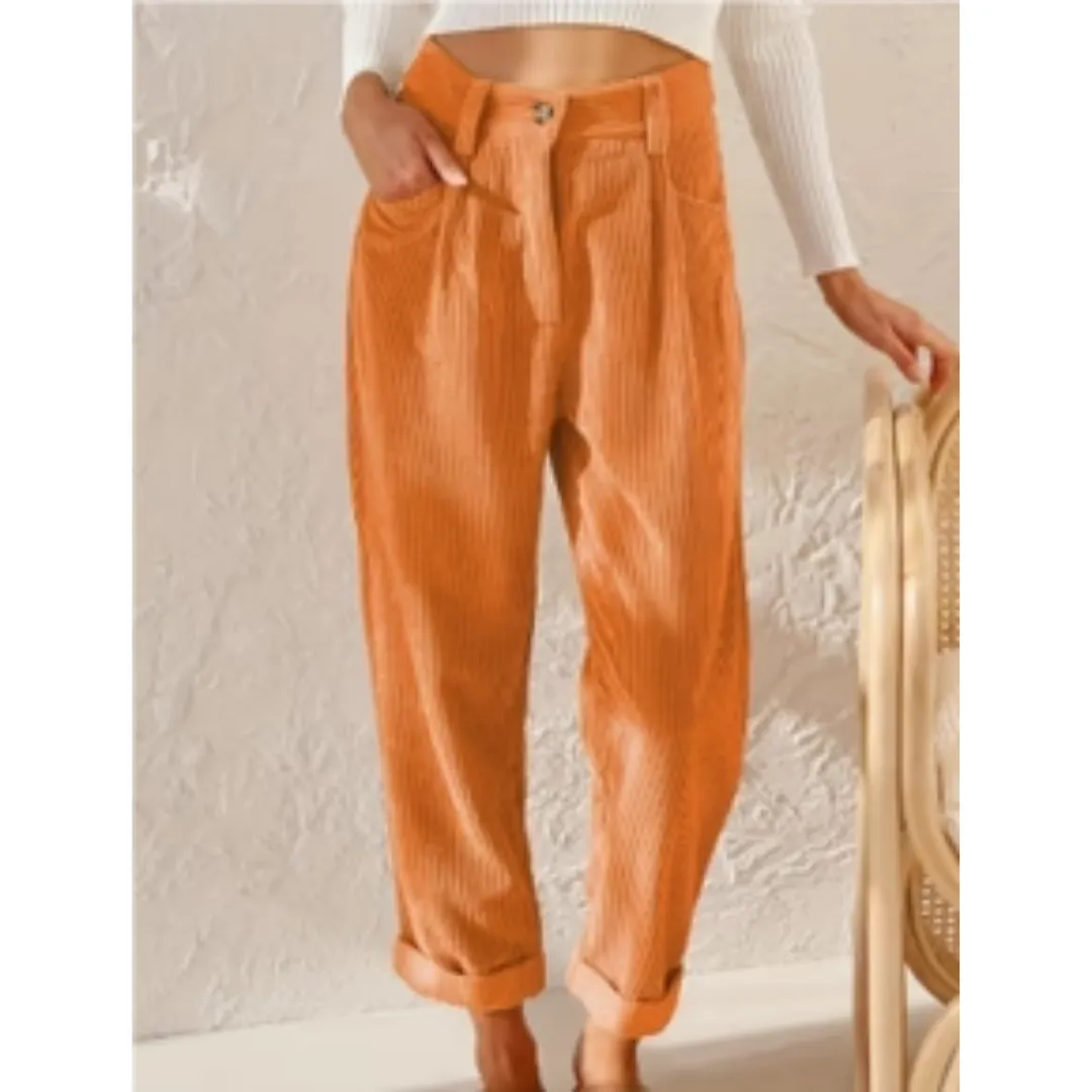 Women's Summer Corduroy Pants | Cropped