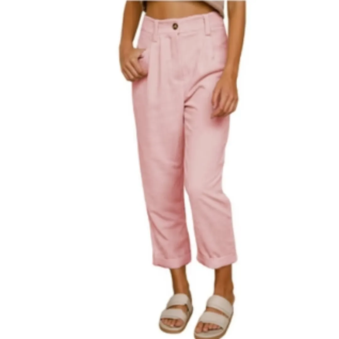 Women's Summer Corduroy Pants | Cropped