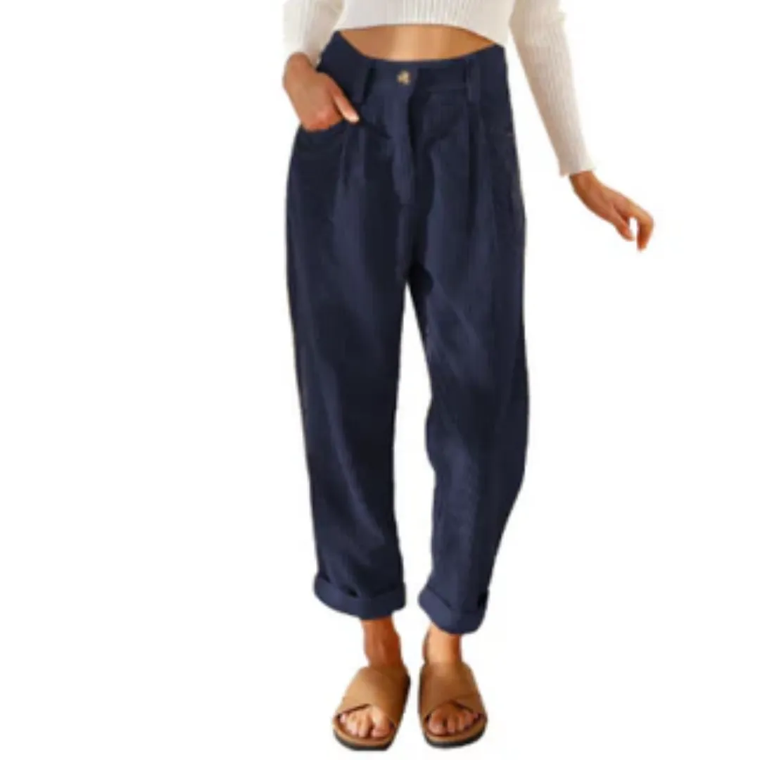 Women's Summer Corduroy Pants | Cropped
