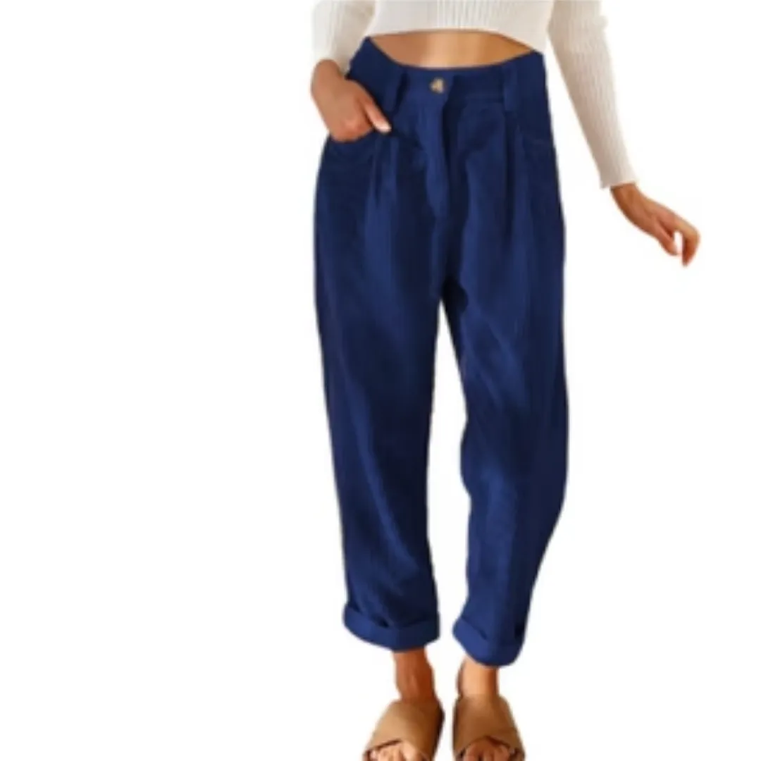Women's Summer Corduroy Pants | Cropped