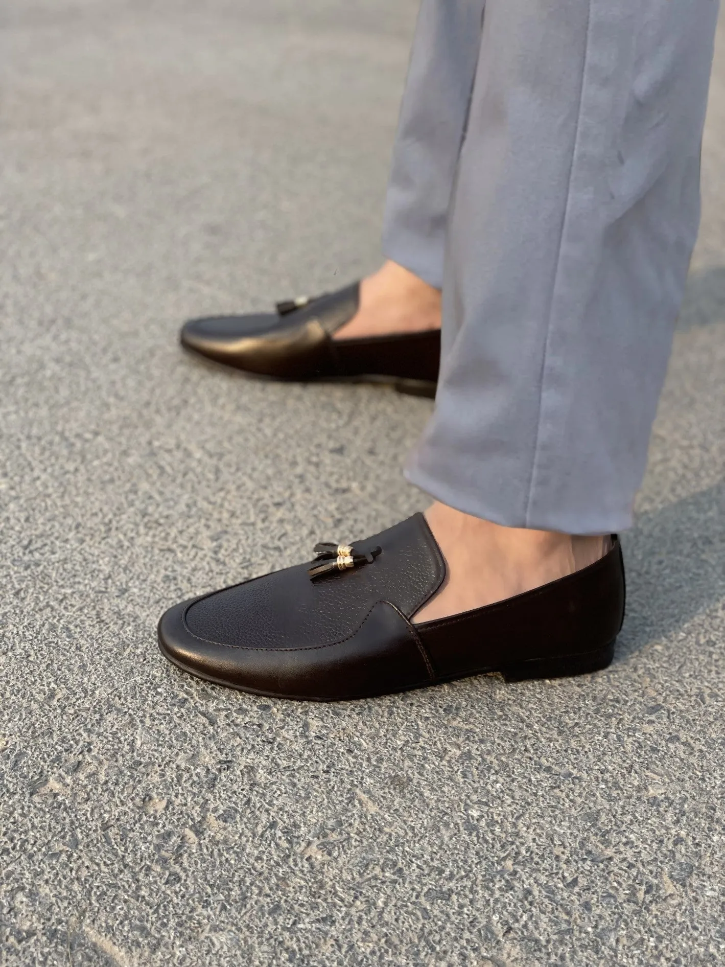WS Pure leather Handmade Classic Tassel Charm Formal Shoes S-00421