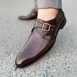 WS Pure leather Handmade Crown Double Monk Formal Shoes WS-00834