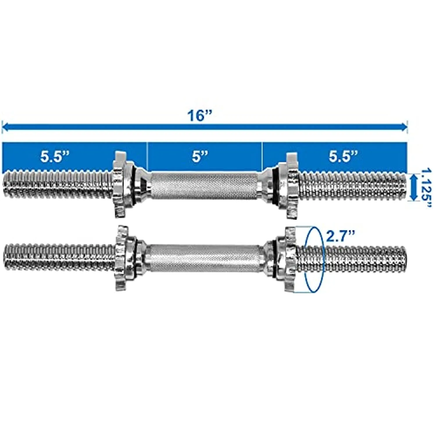 Yes4All Adjustable Dumbbell Bar 1 inch & 1.15 inch Dumbbell Handles (Pairs & Single)