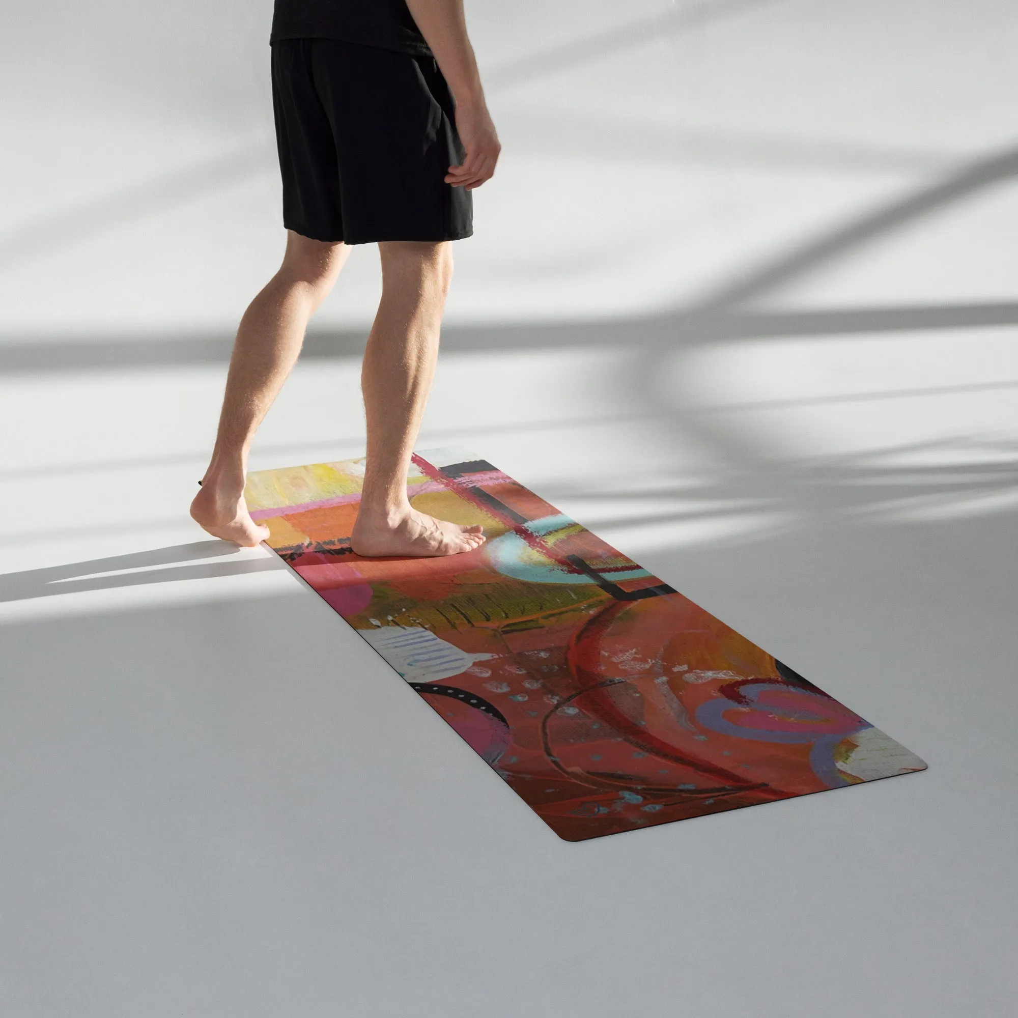 Yoga Mat w Circles in the Sand