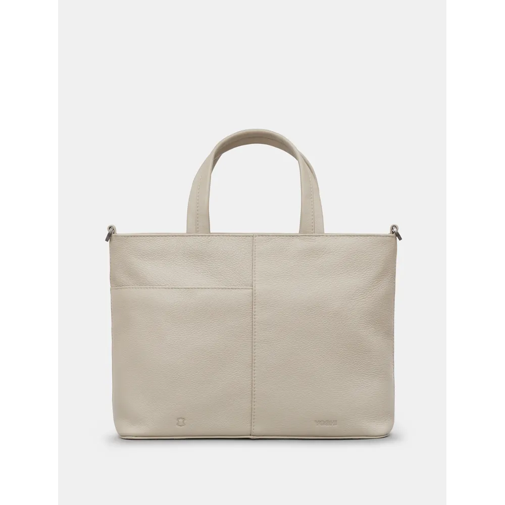 Yoshi Jane Austen Bookworm Library Warm Grey Leather Grab Bag