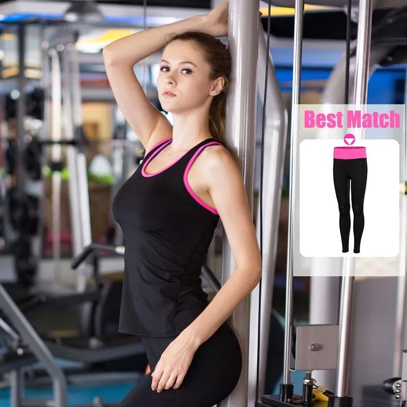 Yuerlian Fitness Yoga Quick Dry Sleeveless Sportswear Blouse | Running Vest Workout Crop Top Female T-Shirt