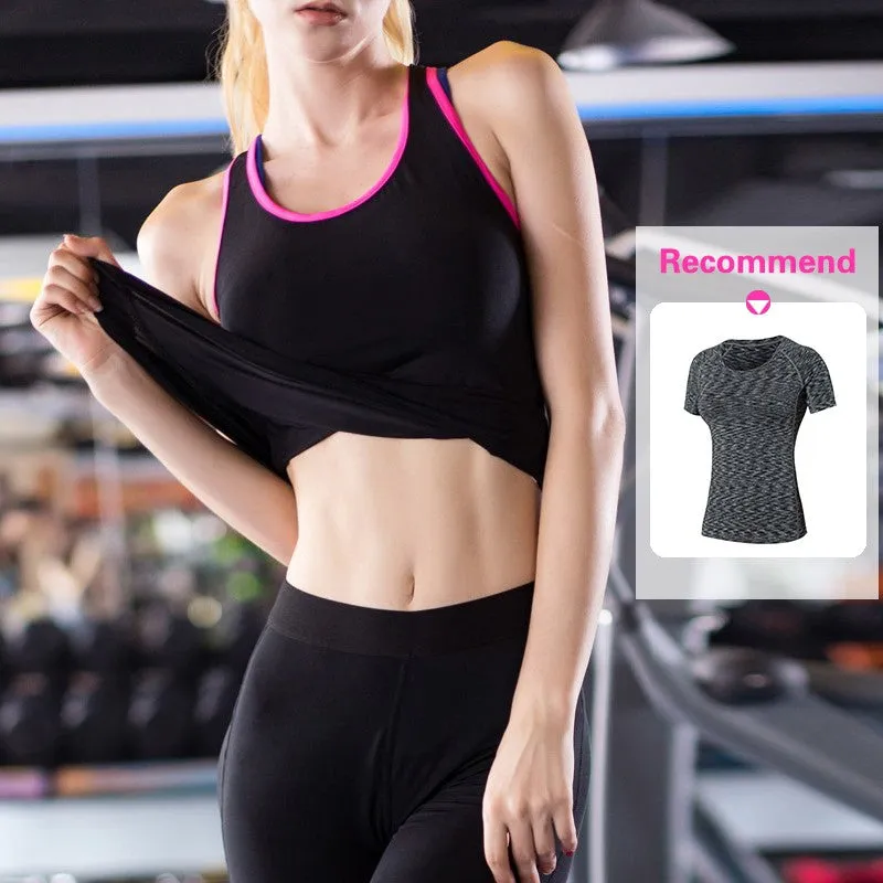 Yuerlian Fitness Yoga Quick Dry Sleeveless Sportswear Blouse | Running Vest Workout Crop Top Female T-Shirt