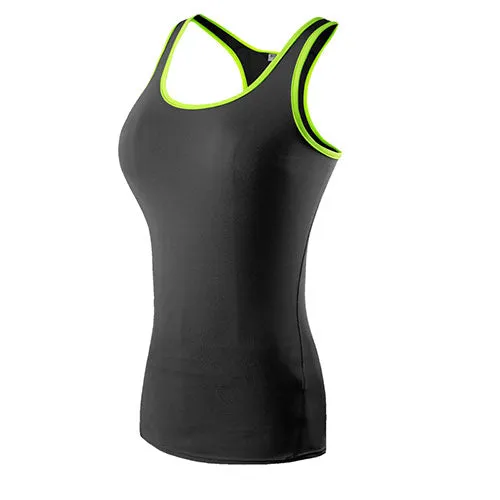 Yuerlian Fitness Yoga Quick Dry Sleeveless Sportswear Blouse | Running Vest Workout Crop Top Female T-Shirt
