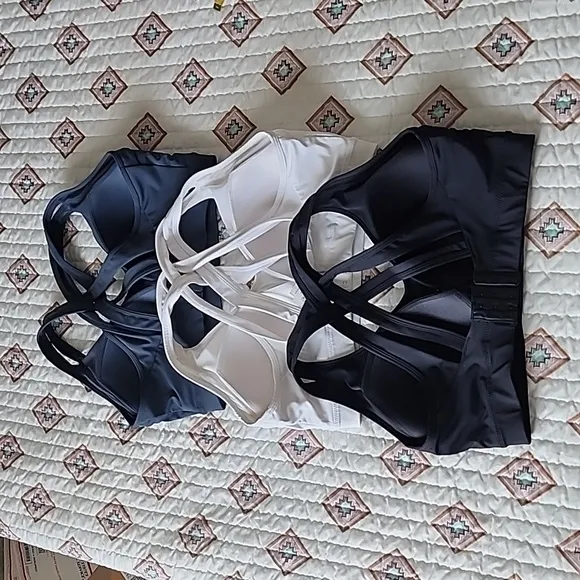Yvette Cross Back Padded Running Bra, Bundle of 3