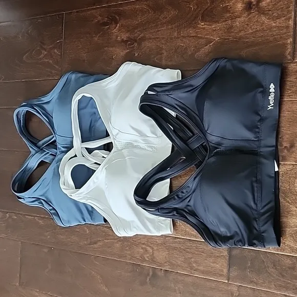 Yvette Cross Back Padded Running Bra, Bundle of 3