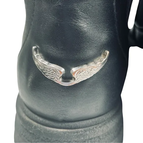Zadig &amp; Voltaire Girls Chelsea Black Leather Ankle Boots with Elastic Panels