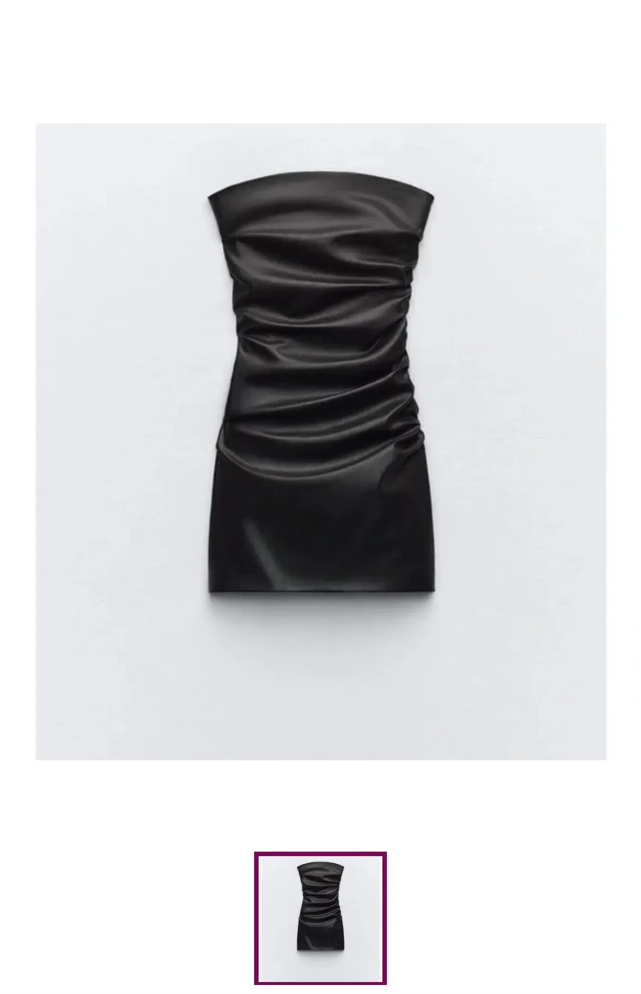 Zara Black Leather Dress