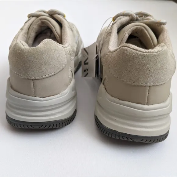 ZARA Boys Leather Sneakers Size 5.5
