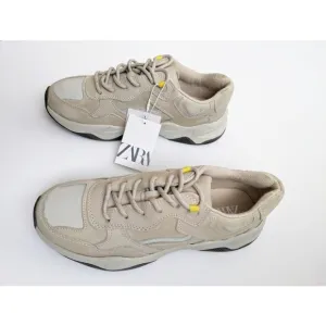ZARA Boys Leather Sneakers Size 5.5